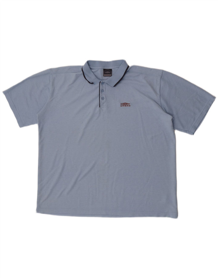 Męska koszulka polo Umbro 2XL, niebieska, poliester