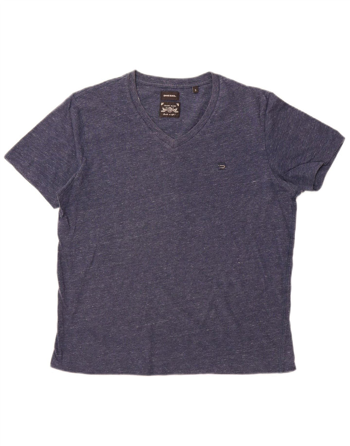 T-shirt da uomo DIESEL Top piccola blu navy chiazzata