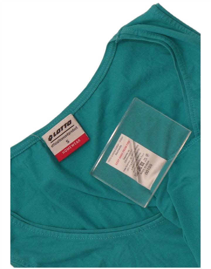 Lotto Womens Vest Top UK 10 Small Turquoise Cotton