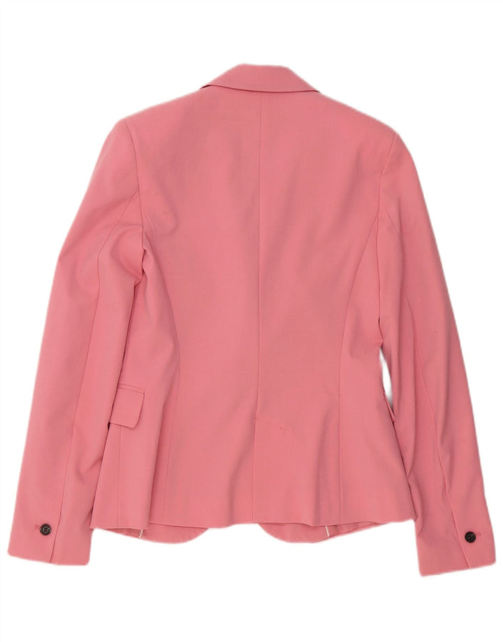 Jaqueta blazer feminina Zara com 1 botão EU 34 2XS rosa poliéster