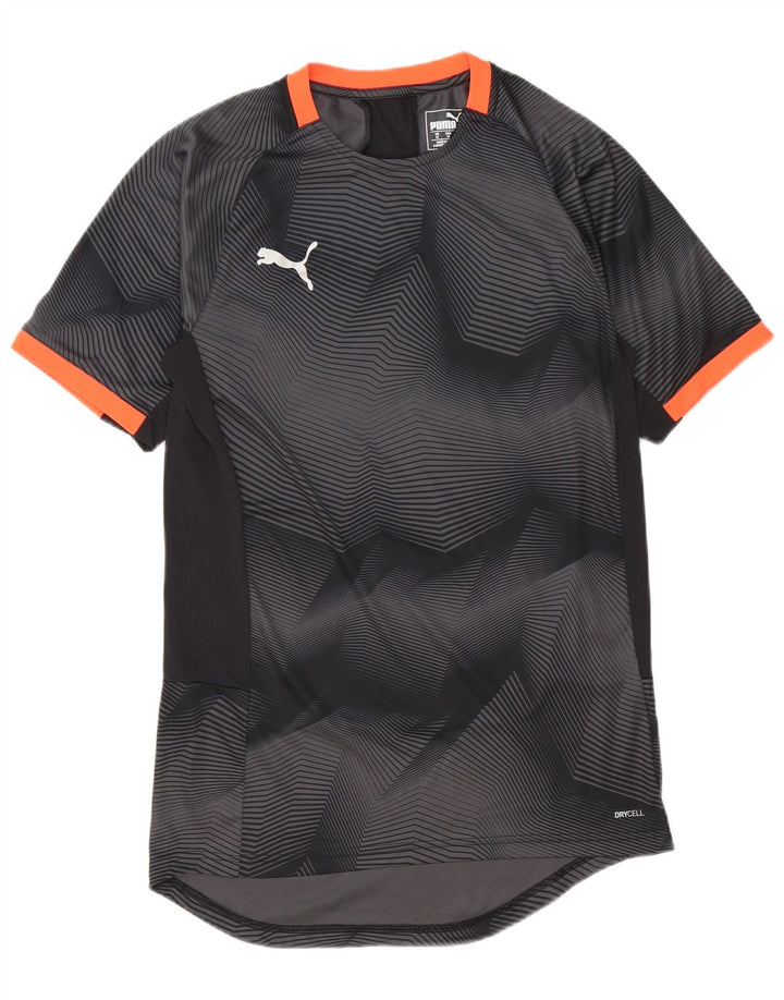 Puma Herre T-Shirt Top Medium Grå Geometrisk