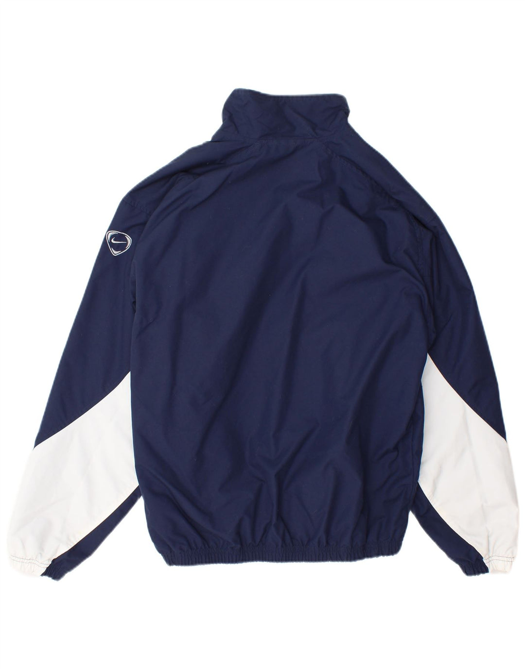 Nike Mens Bomber Jacket UK 35/37 Small Navy Blue Colourblock Nylon
