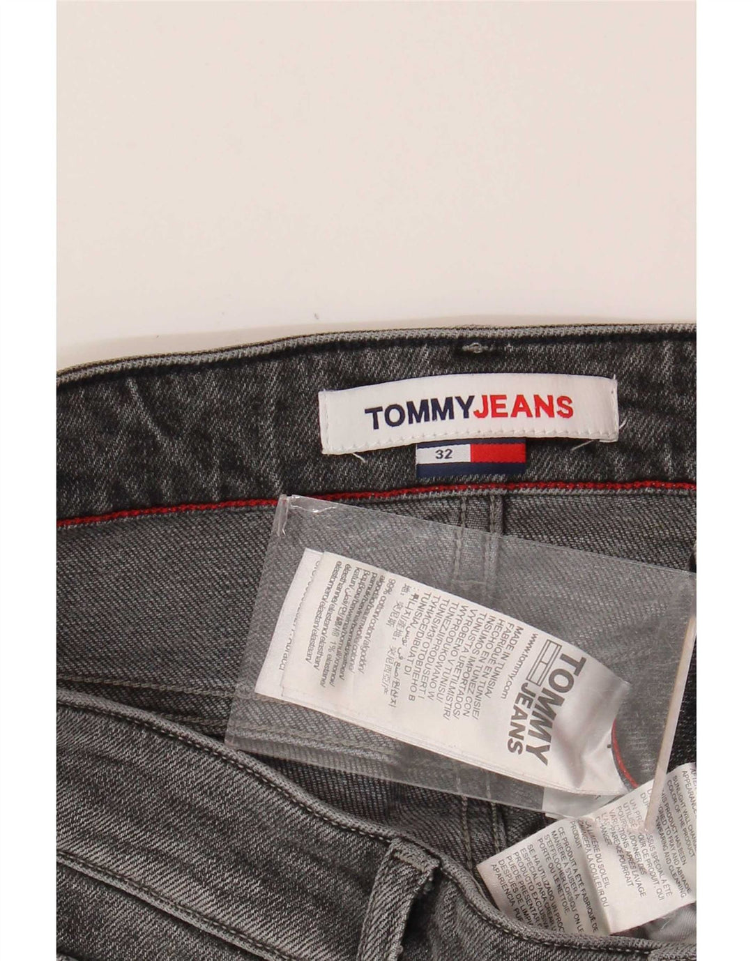 Tommy Hilfiger Herre Denim Shorts W32 Medium Grey Bomuld