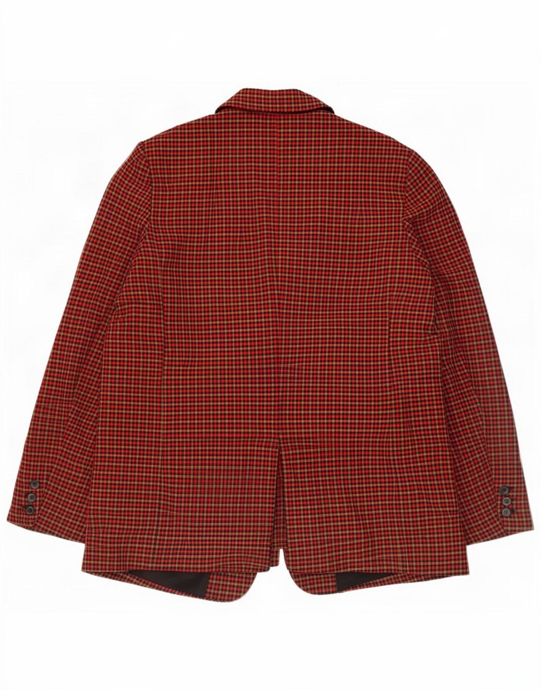 Jaqueta blazer feminina Zara com 2 botões Reino Unido 18 XL poliéster xadrez multicolorido