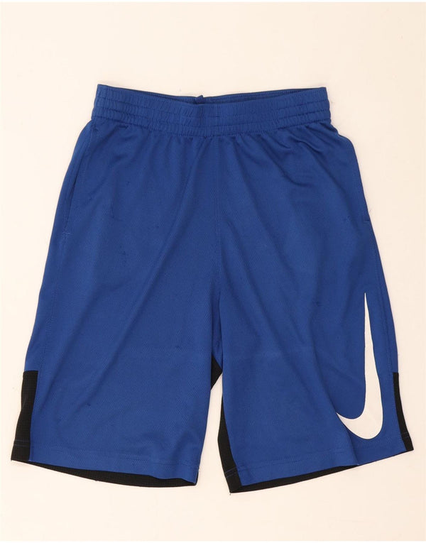 Nike Pantalones cortos deportivos Dri Fit Graphic para niños 13-14 años XL Azul Colorblock