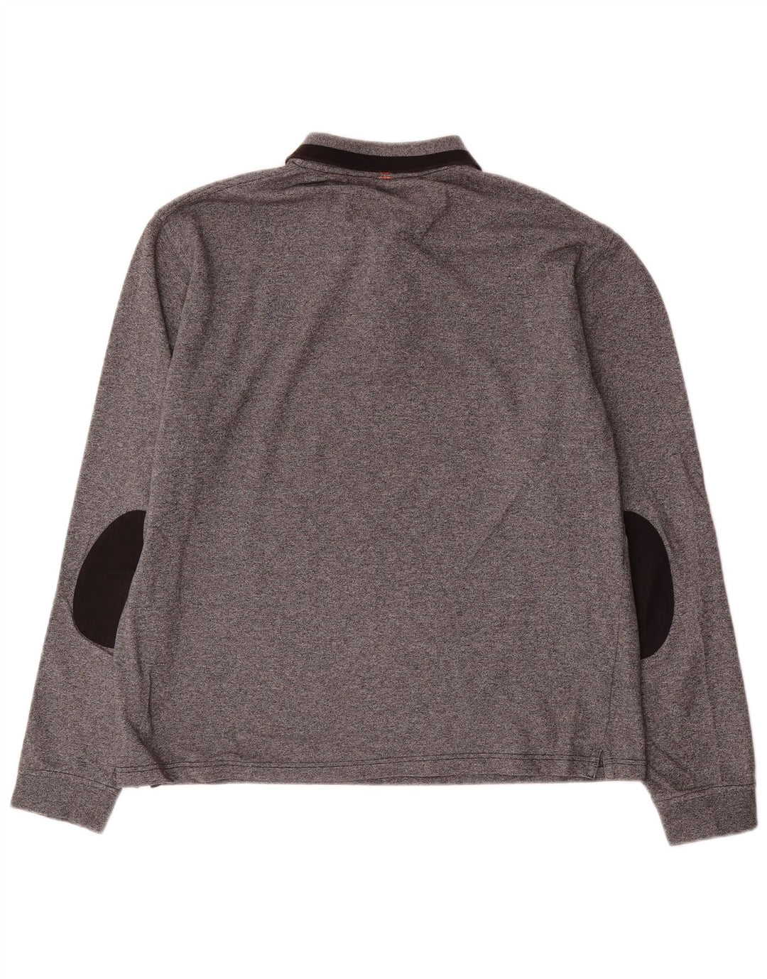Sun68 Mens Long Sleeve Polo Shirt XL Grey Cotton