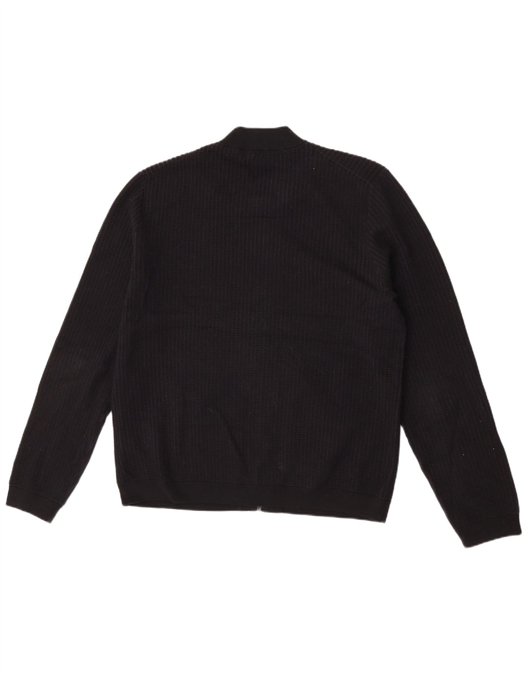 Cos Mens Cardigan Sweater Large Black Cotton