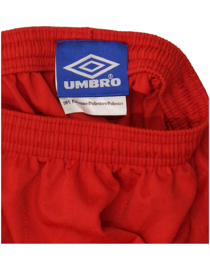 Umbro Mens Sport Shorts Small  Red Polyester