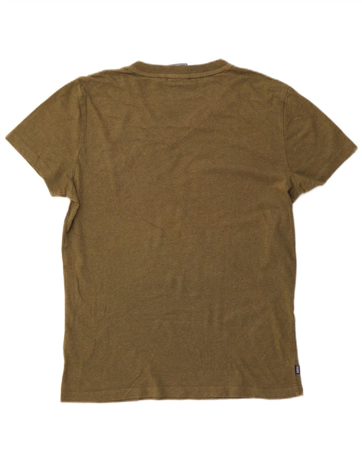 Superdry Herren T-Shirt-Oberteil aus mittelgrüner Baumwolle