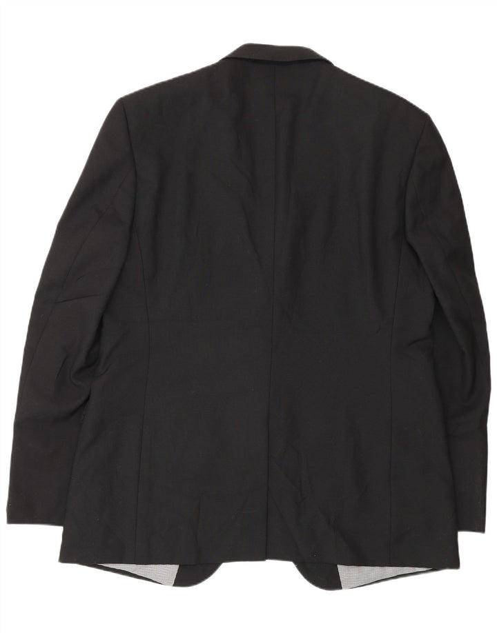 Marks & Spencer Herre 2-knaps blazerjakke UK 42 Stor sort polyester