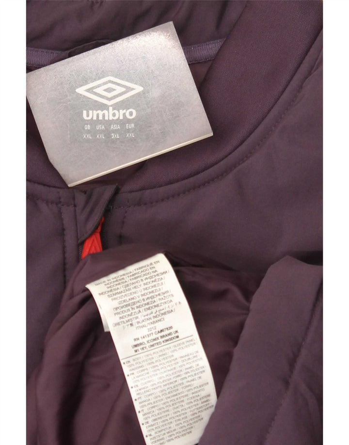 Umbro Chaqueta acolchada gráfica para mujer UK 20 2XL Poliéster morado