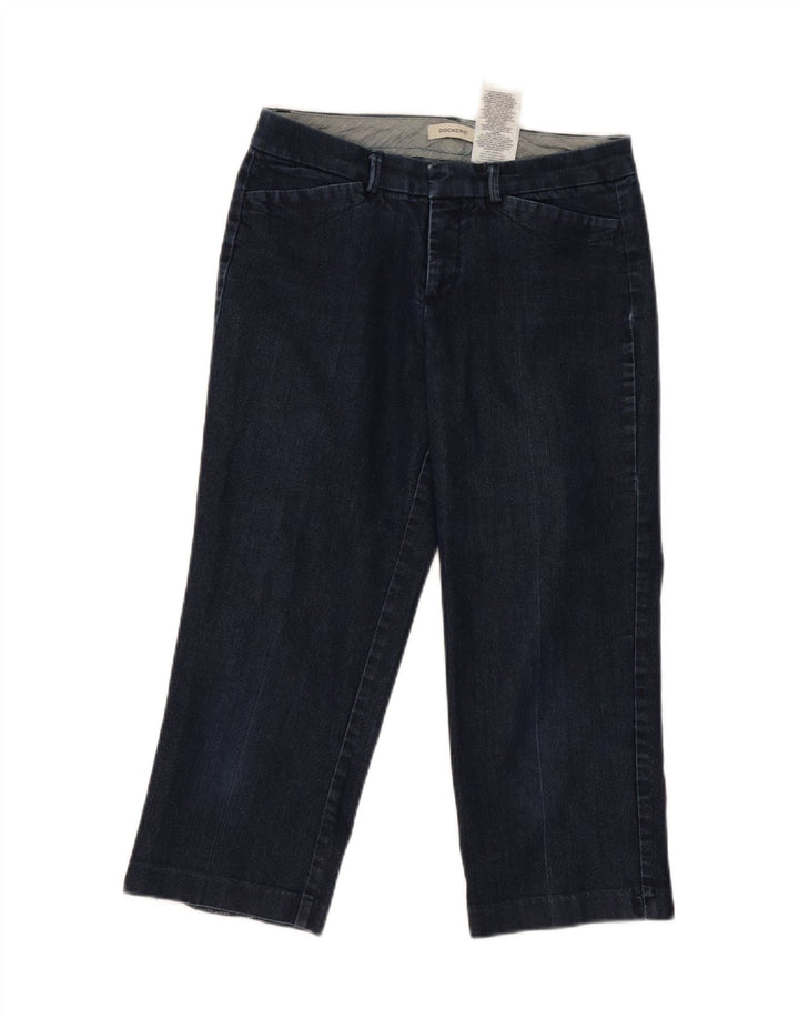 DOCKERS Womens Capri Jeans US 4 Small W30 L22 Navy Blue Cotton Vintage Dockers and Second-Hand Dockers from Messina Hembry 