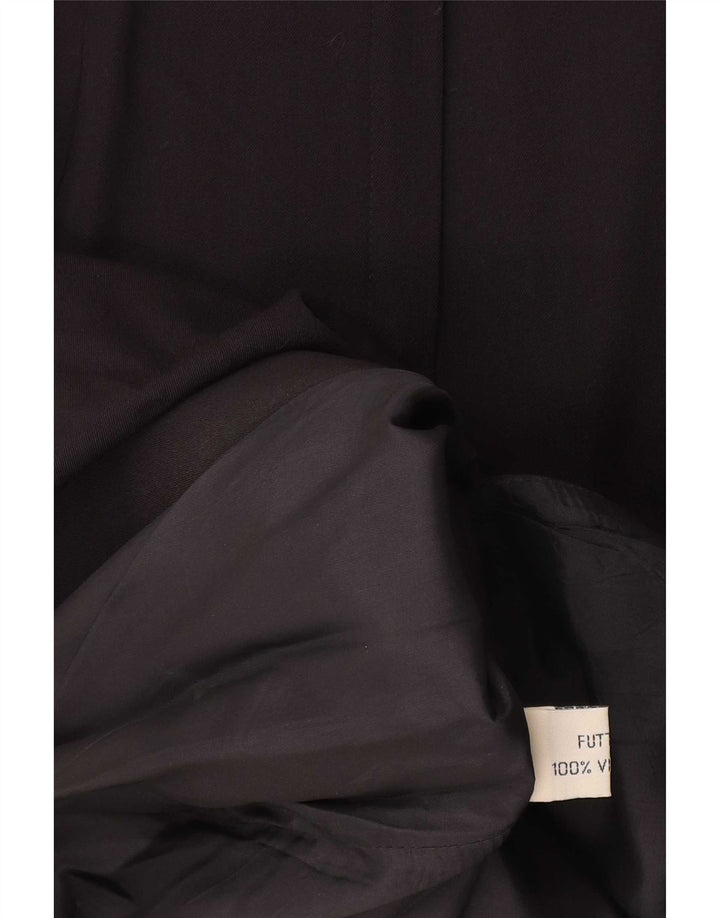 Vintage Womens High Waist Midi Skirt W28 Medium  Black