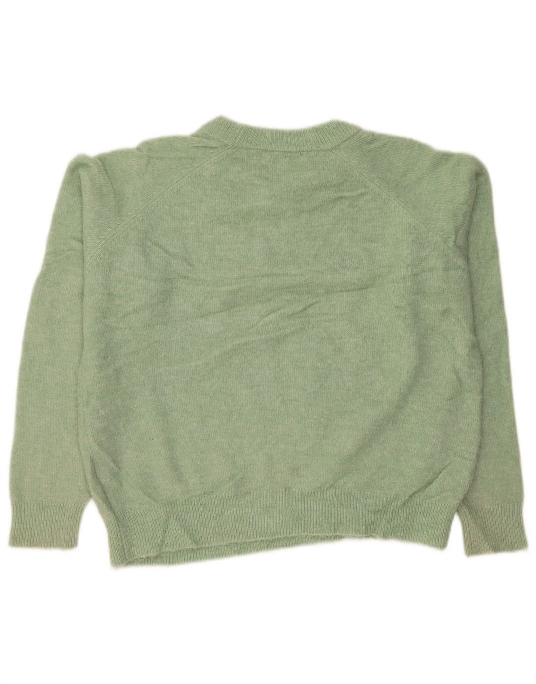 Maglione maglione girocollo oversize da donna Zara UK 14 Nylon verde medio