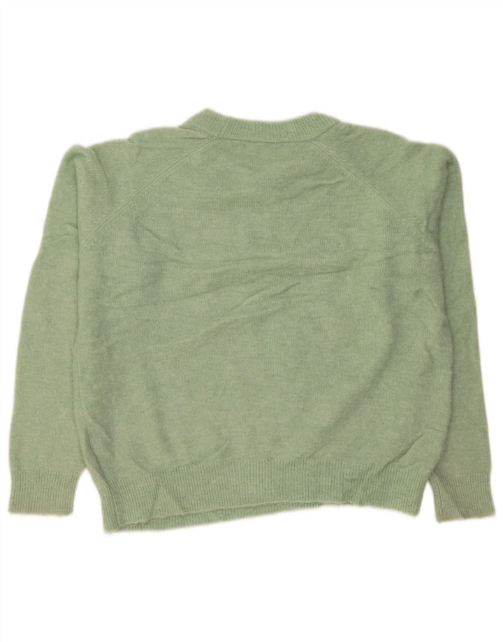 Maglione maglione girocollo oversize da donna Zara UK 14 Nylon verde medio