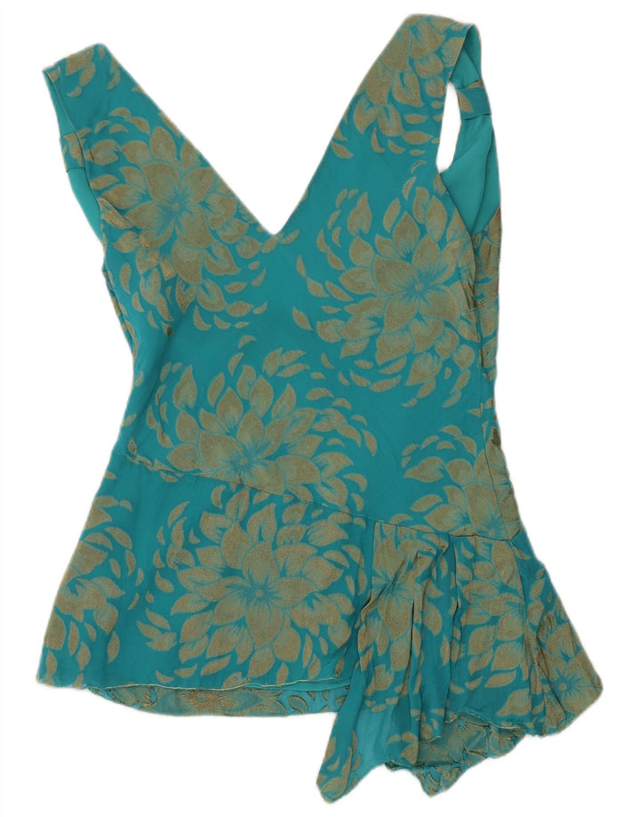 Bluză asimetrică pentru femei Ted Baker Mărimea 3, verde medie, florală