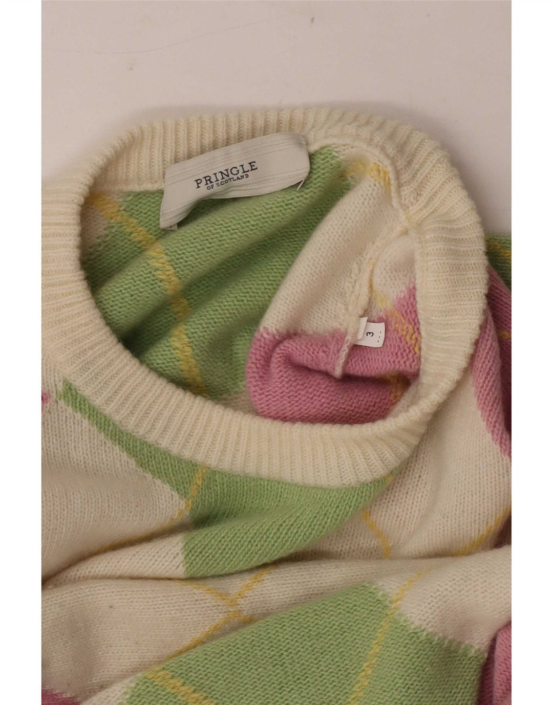 Maglione da uomo girocollo Pringle, maglione medio, multicolore, a rombi/diamante