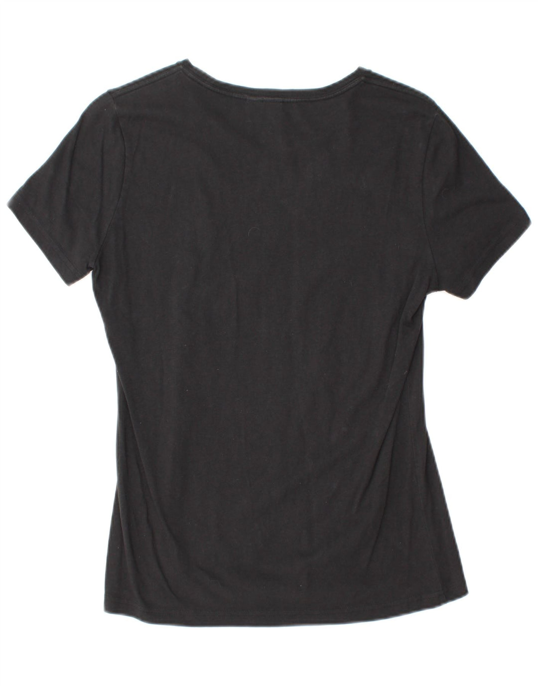 ADIDAS Womens Graphic T-Shirt Top UK 12 Medium Black