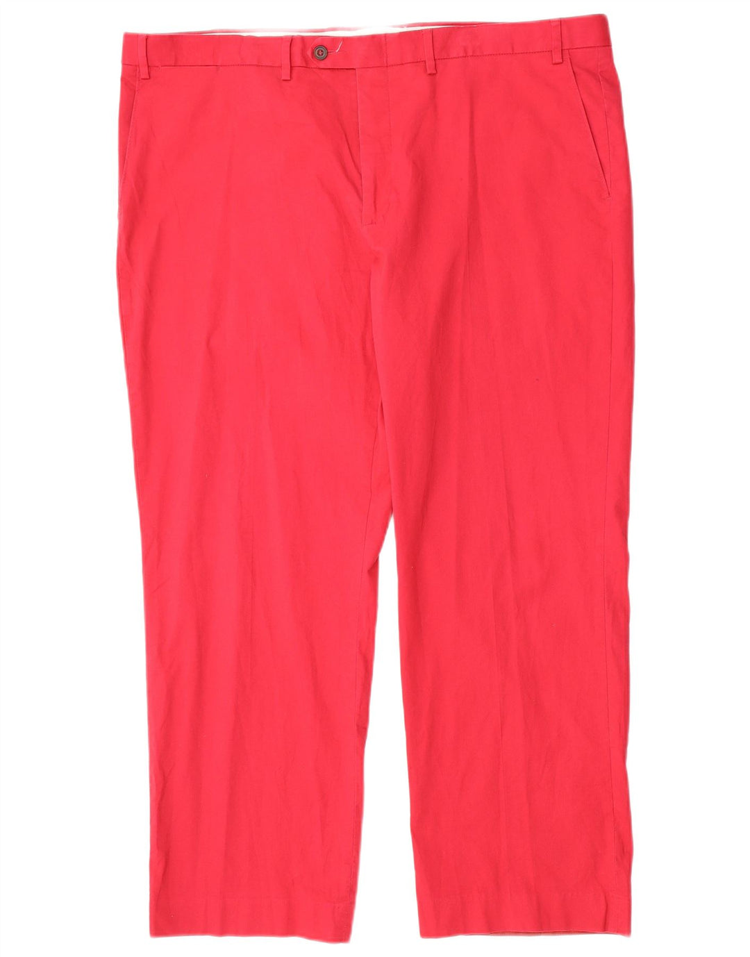 Marks & Spencer Womens Straight Suit Trousers W42 L29 Red Cotton