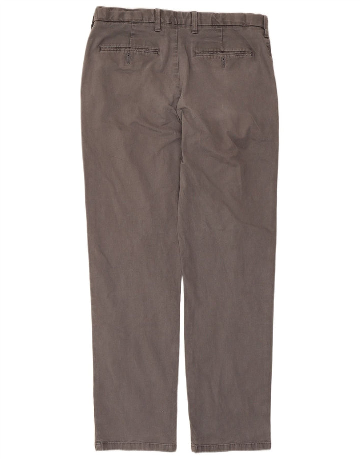 Marks & Spencer Mens Regular Chino Trousers W34 L31 Grey Cotton
