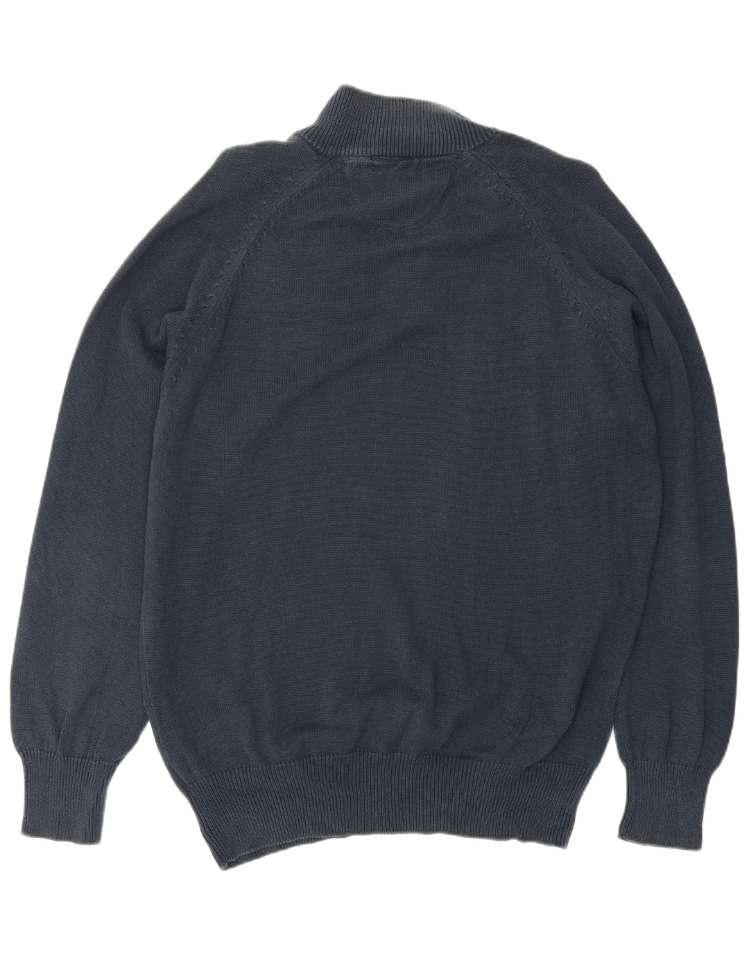 Slam Mens Zip Neck Jumper Sweater XL Navy Blue Cotton