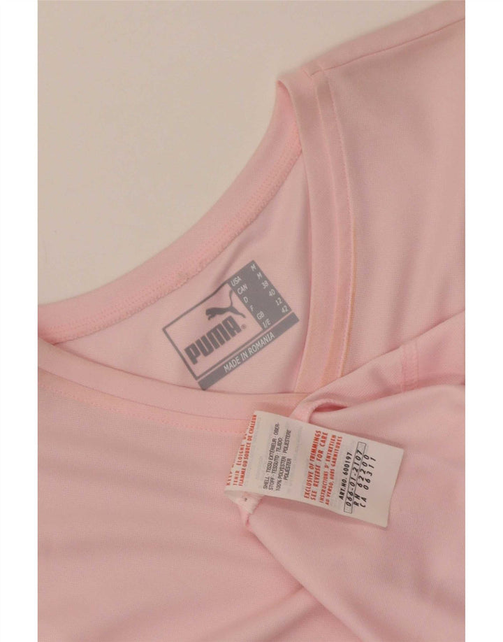 Puma Womens T-Shirt Top UK 12 Medium Pink Polyester