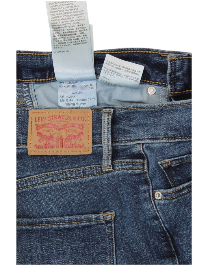 Levi's Womens 314 Shaping Straight Jeans W29 L27 Blue Cotton