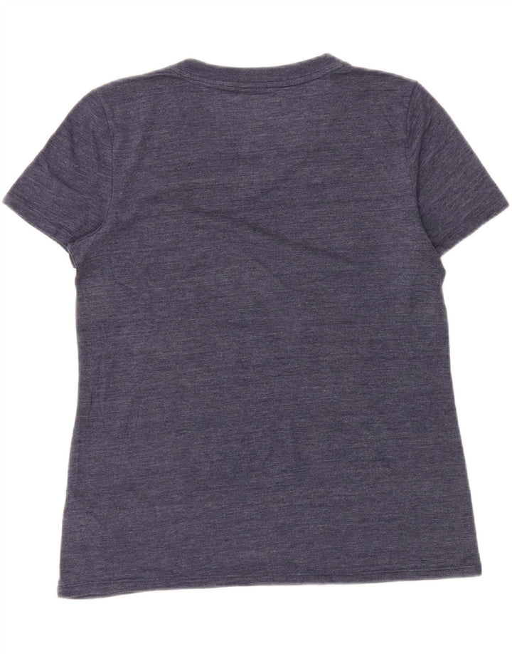 CALVIN KLEIN Womens Graphic T-Shirt Top UK 14 Medium Navy Blue Polyester
