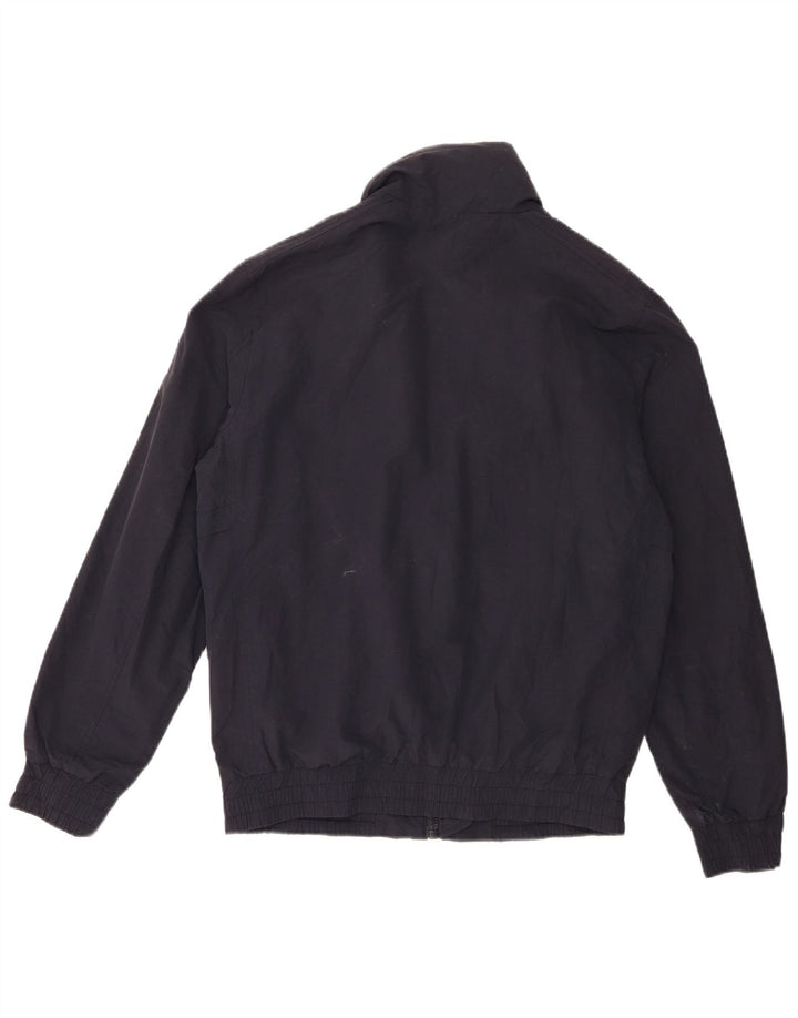 Zara Mens Bomber Jacket UK 36 Small Navy Blue Nylon