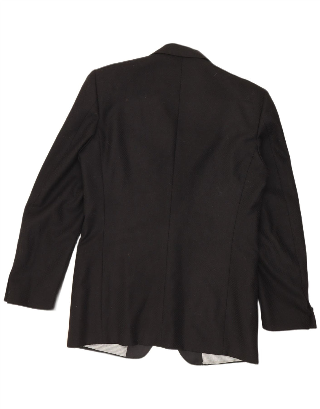 Giacca blazer vintage da uomo a 1 bottone IT 48 lana vergine nera media