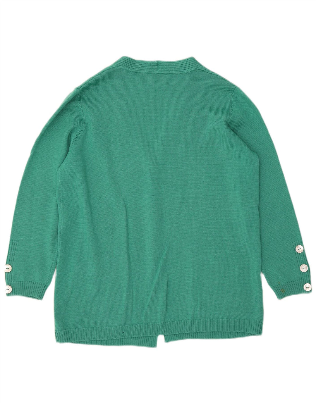 LUISA SPAGNOLI Womens Cardigan Sweater UK 14 Medium Green Wool