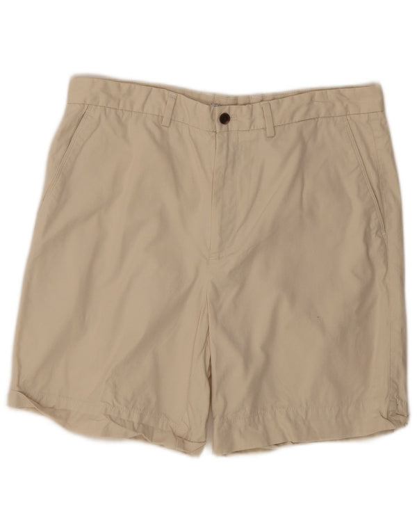 Zara Mens Chino Shorts EU 44 Grande W34 Algodão Bege