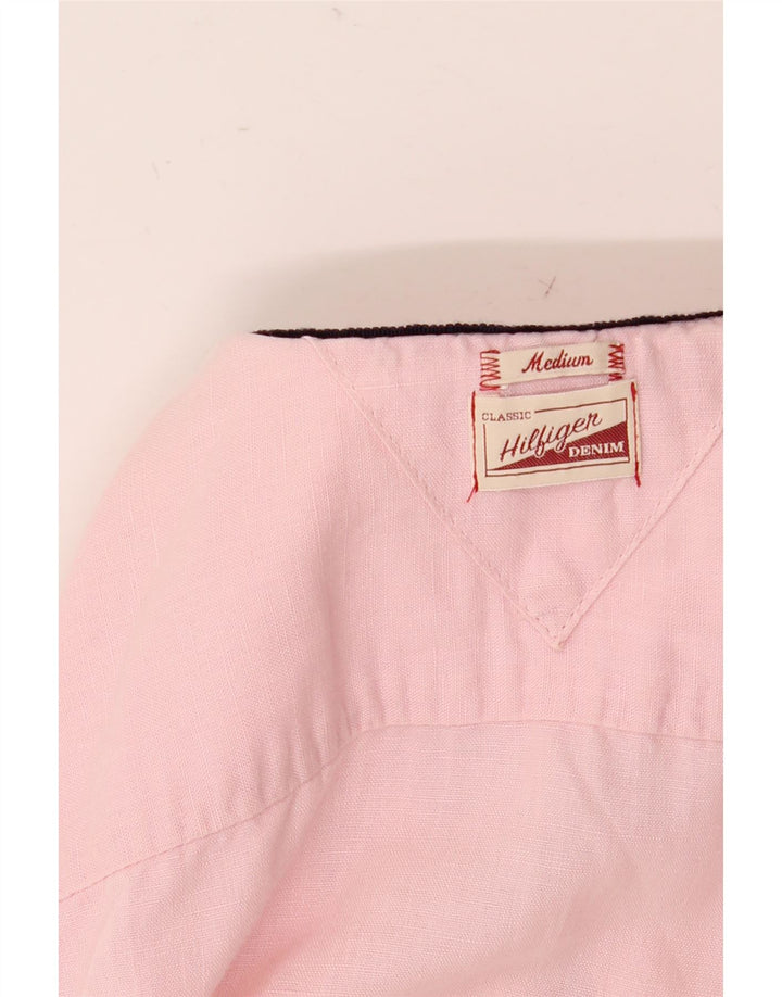 Tommy Hilfiger Mens Short Sleeve Shirt Medium Pink