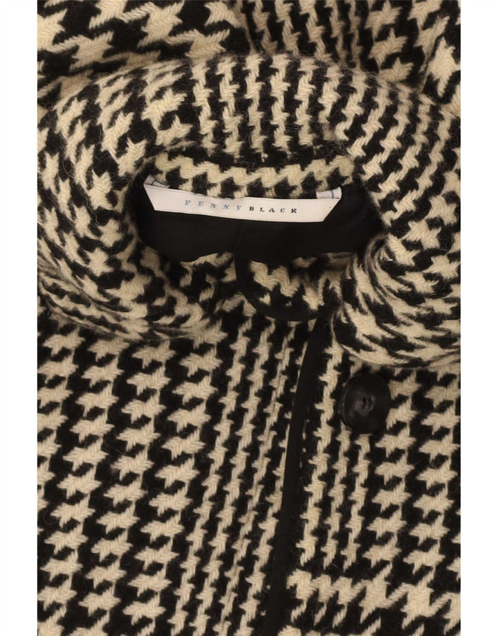Sobretudo feminino Penny Black de ajuste regular IT 38 XS Houndstooth lã