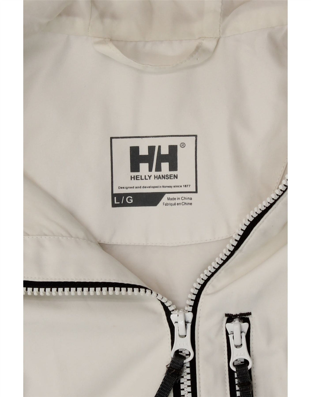 Helly Hansen Womens Hooded Raincoat UK 16 Large White