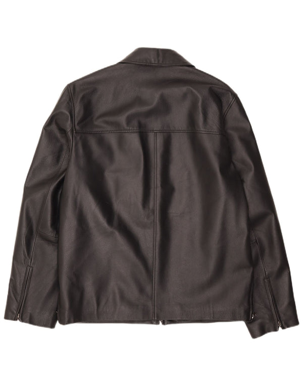 Conbipel Chaqueta De Cuero Para Hombre IT 48 Medium Cuero Negro