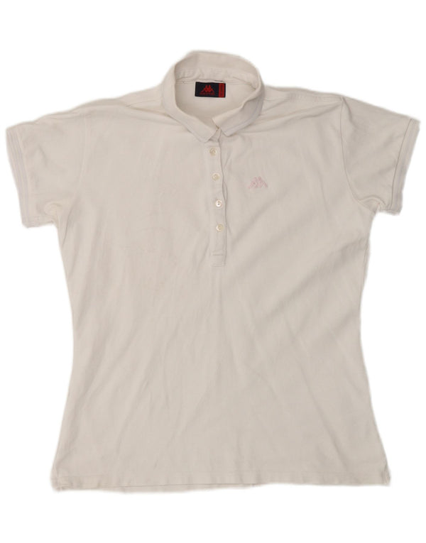 Polo Kappa da donna UK 20 2XL cotone bianco