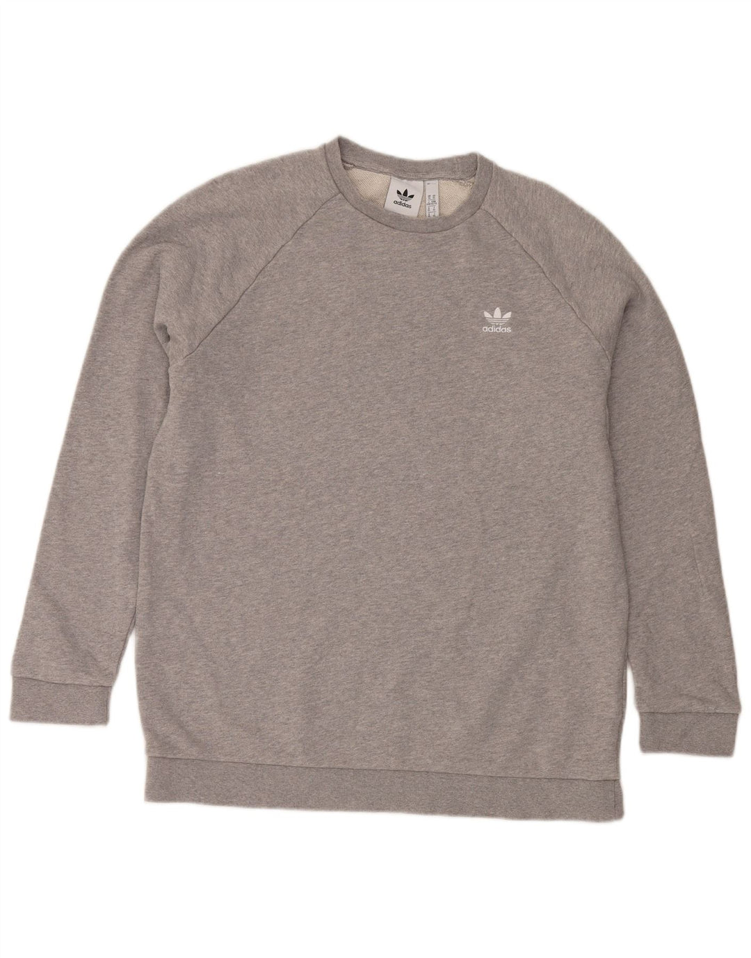 Adidas Mens Sweatshirt Jumper XL Grey Flecked Cotton