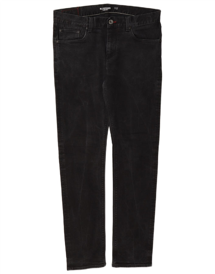 Wrangler Mens Bleecker Slim Jeans W34 L34 Grey Cotton