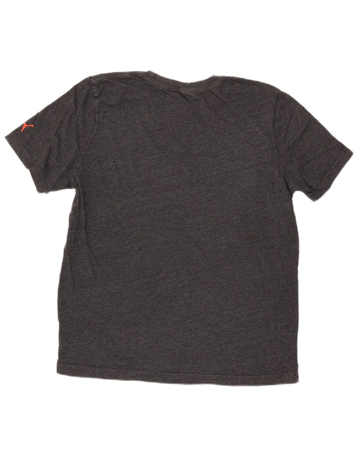 PUMA Mens Graphic T-Shirt Top Medium Grey Flecked