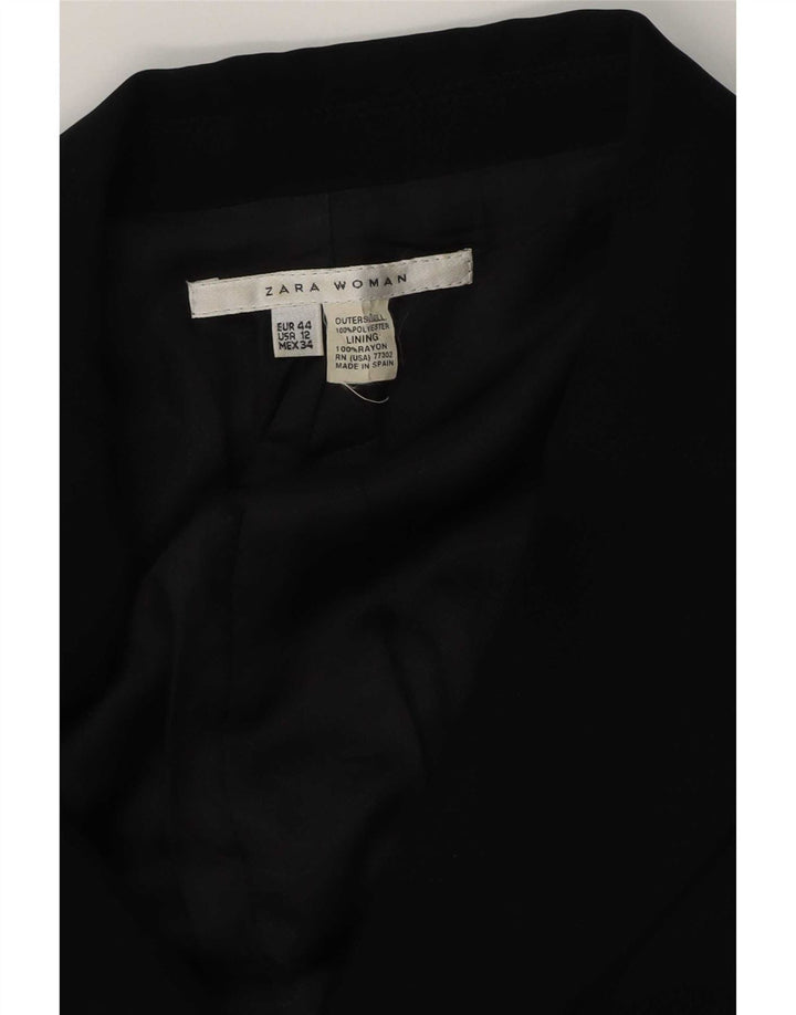 Zara Dame 2-knaps blazerjakke EU 44 XL Sort Polyester