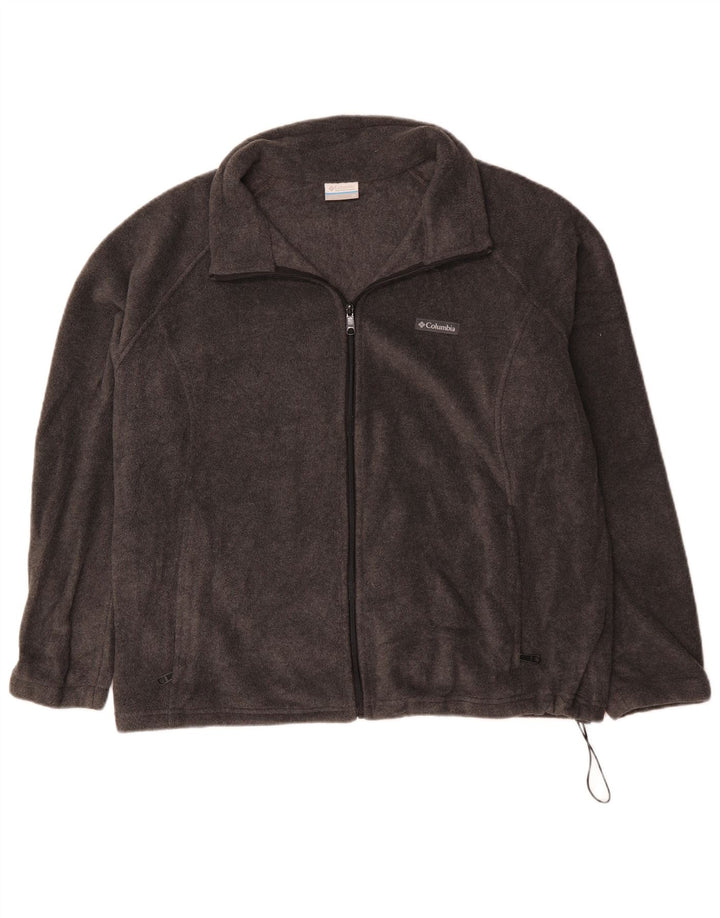Columbia Mens Fleece Jacket UK 46 3XL Black Polyester