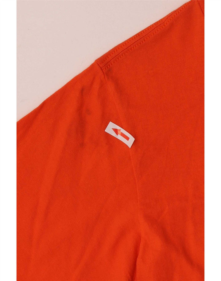 Adidas Mens Graphic T-Shirt Top Medium Orange Cotton
