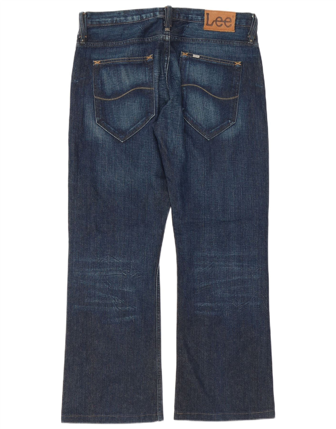 Lee Mens Clark Flared Jeans W34 L31 Azul Marinho Algodão