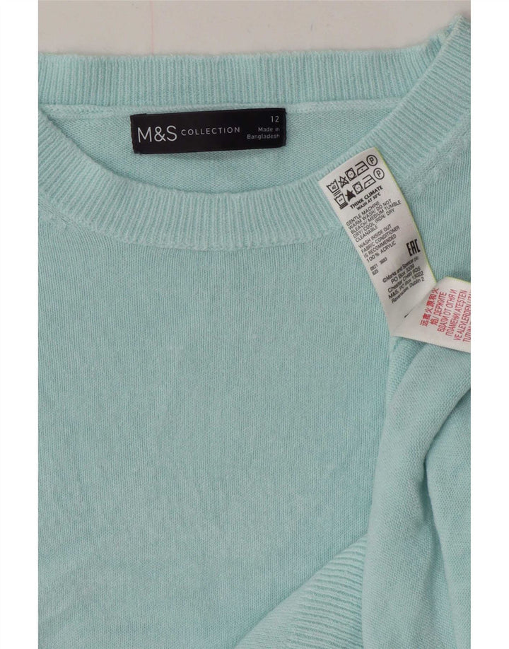 Sweter damski Marks & Spencer z okrągłym dekoltem, UK 12, średni turkus