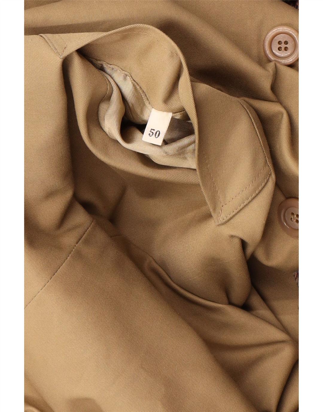Vintage Womens Reversible Overcoat IT 50 XL Beige