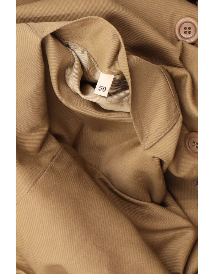 Vintage Womens Reversible Overcoat IT 50 XL Beige