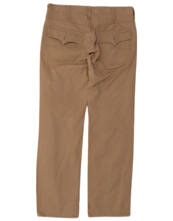 Pantaloni casual dritti da uomo Armani W34 L32 in cotone beige