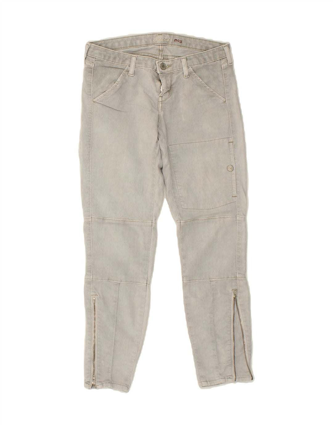 LEVI'S Womens Slim Jeans W27 L26  Grey Cotton Vintage Levi's and Second-Hand Levi's from Messina Hembry 
