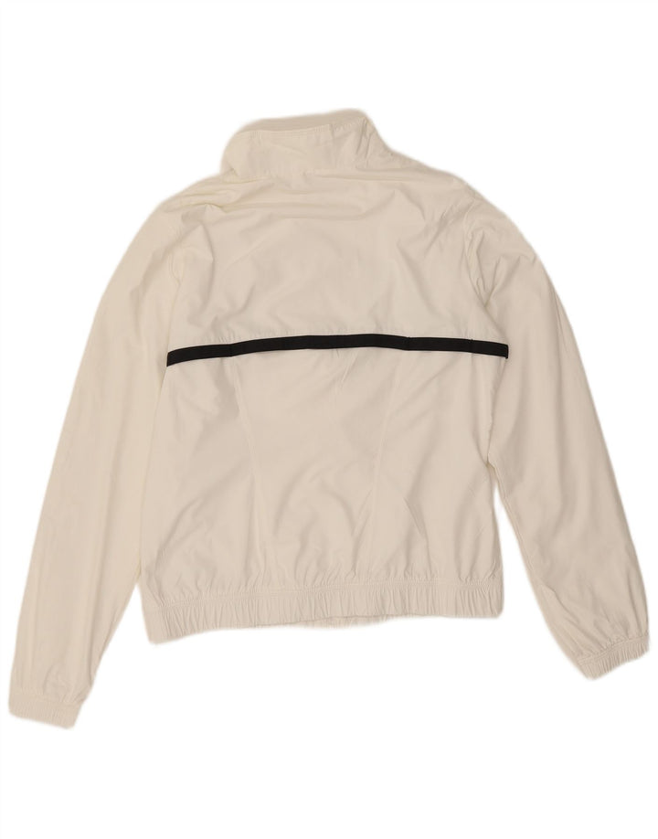 Nike női tréningruha felső kabát UK 14 Medium White Colourblock poliészter